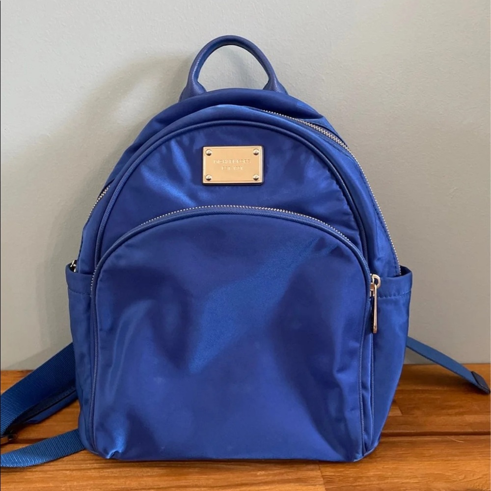 Michael Kors Electric Blue Nylon Backpack